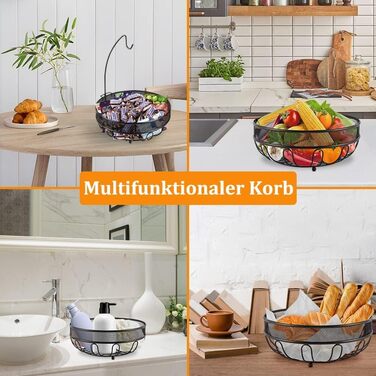 Металева фруктова корзина Bomclap з тримачем для бананів - стильна кухонна корзина для фруктів, овочів та закусок - бронза