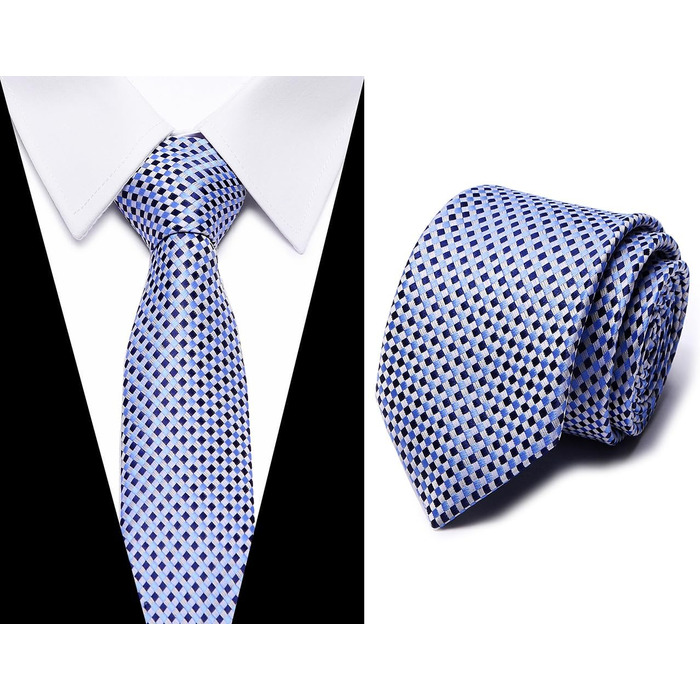 Набір краваток для чоловіків, ткані, жаккард, 6 шт. (золотий, червоний, небесно-блакитний, синій)