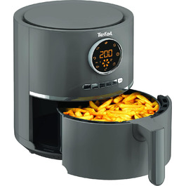Аерофритюрниця Tefal EY111B Ultra Fry, 1,2 кг, 8 програм, цифровий дисплей, енергоощадна, без олії, сіра