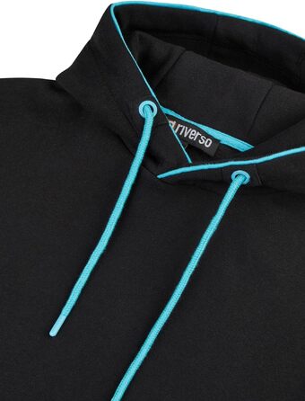 Чоловічий худі riverso RIVSandro Regular Fit з капюшоном, колір Black-tropical Turquoise