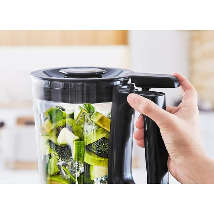 Krups Highspeed Stand Mixer InfinyMix KB9158 | 1600 W | 5 automatic programs + manual setting | Tritan container | includes recipe booklet | Smoothies, Shakes, Crushed Ice | Black