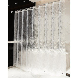 Шторка для душу OTRAKI 240 x 200 см, антигрибкова, EVA, водонепроникна, з кільцями, 3D, для ванної кімнати