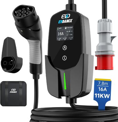 Кабель для зарядки електромобіля Type 2 Schuko, 3.68kW, 6.1м, 6-16A, для електромобілів та гібридів (PHEV/EV)