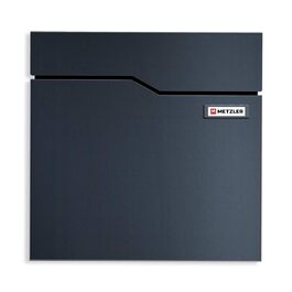 Поштова скринька Metzler Hoffmann антрацит RAL 7016 з табличкою для імені та відділенням для газет - настінна металева порошково-пофарбована, стійка до погодних умов