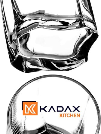 KADAX Drinking Glasses Set of 12, made of high-quality glass, thick-walled juice glasses, ribbed glasses for water, drinks, juice, party, cocktail glasses, beverage glasses (SET OF 12, 380ml tall)