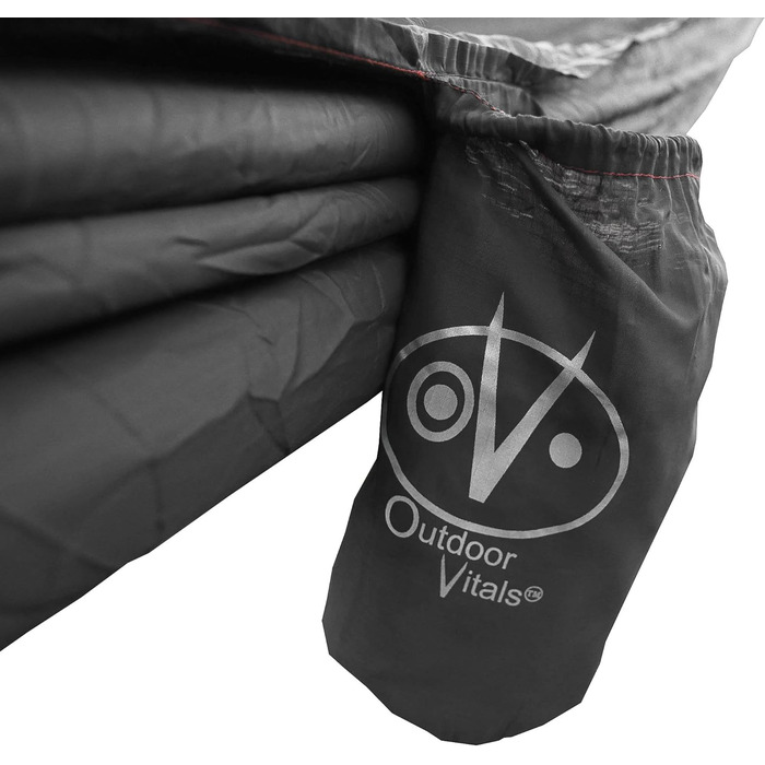 Гамак Outdoor Vitals Ultraleichte (Антрацит) з кріпленнями: Whoopie Sling, ременями для дерев, чохлом - ультралегкий, до 0,5 кг