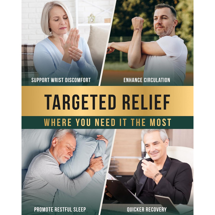 Браслет на руку чоловічий MagnetRX® з чистої міді – Мідний браслет для чоловіків для магнітної терапії – Ідеально при артриті та синдромі карпального тунелю – З інструментом для регулювання довжини (з клеймом, мідний манжет)