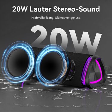 Портативна Bluetooth-колонка Oraolo, бездротова музична система, чорна