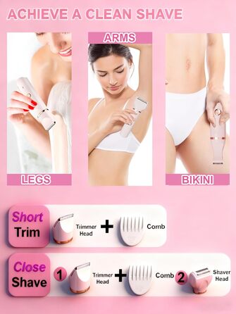 Електричний жіночий триммер для інтимної зони, бездротовий, вологостійкий, червоний