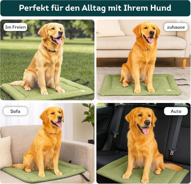 Килимок для собак Wanderpfote, 75x50 см – ортопедичний, водовідштовхувальний, для подорожей – зелений