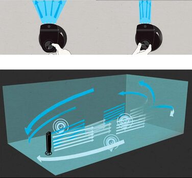 Вентилятор Vornado AC Tower M з дистанційним керуванням, таймером та низьким рівнем шуму (38 дБ), висота 84 см