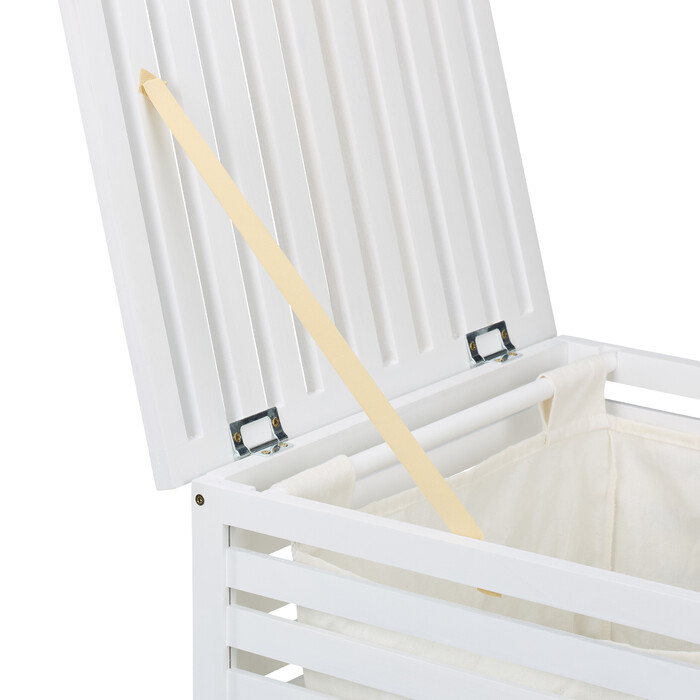 Relaxdays Laundry Hamper Walnut with Bag