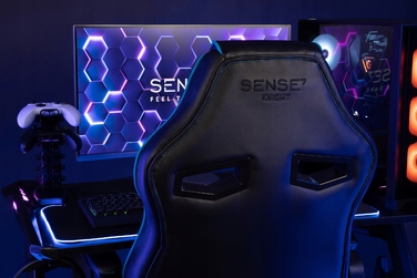 Ігрове крісло Sense7 Knight, тканина, чорне