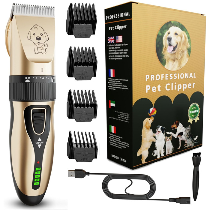 Професійна електрична машинка для стрижки собак GLOBAL TECH Leise - для собак, котів та інших домашніх тварин