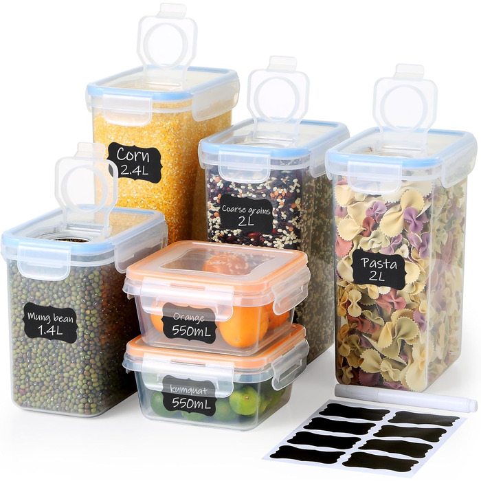 Набір контейнерів для їжі 10 шт. по 1 л з кришкою, BPA-free, герметичні, для заморожування та зберігання їжі