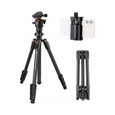 Штатив K&F Concept з кріпленням K09.101V1 K234A0+BH-28L, 163 см, чорний