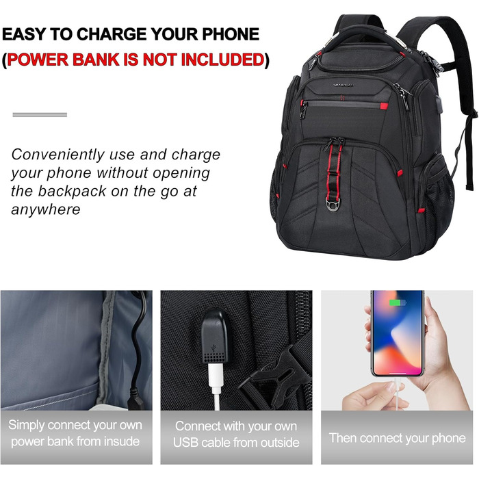 VANKEAN 17-inch extra large laptop backpack (travel backpack)