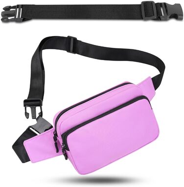 Поясна сумка на пояс, унісекс, 30 см, світло-фіолетова. Сумка через плече, для подорожей, прогулянок з собакою, чоловіча та жіноча.
