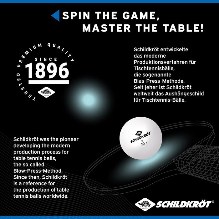 Donic Schildkröt T-One Table Tennis Balls - Poly 40+ Quality Training Balls (120 Pack)