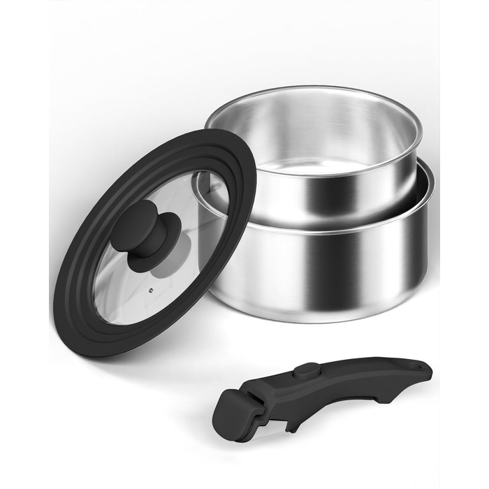 Сковорода з нержавіючої сталі Edelstahl 30 см з кришкою, індукційна, 18/10, для всіх типів плит, до 250°C, швидке нагрівання