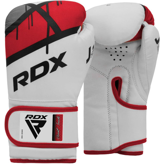 Боксерські рукавички для дітей RDX Junior, Maya Hide, вентильована долоня, для спарингу, кікбоксингу, ММА, 6OZ, зелені