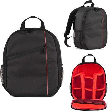 Рюкзак для камери Andoer Outdoor, водонепроникний, ударостійкий, для Sony, Canon, Nikon DSLR/SLR/Mirrorless (Червоний)