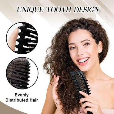 Щітка для кучерявого волосся: формування та визначення кучерів. Чорний колір