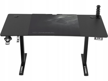 Ігровий стіл Ultradesk LEVEL V2, чорний, з електричним регулюванням висоти