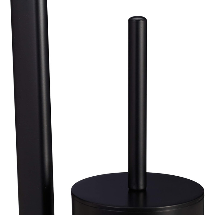 Relaxdays Toilet Accessories Set - Toilet Paper Holder, Toilet Brush & Holder, Standing, Black