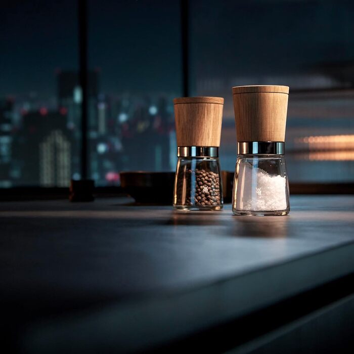 Набір для солі та перцю WMF Ceramill Nature (2 шт.), дерев'яна, без наповнювача, для солі, перцю, чилі, керамічний жорно, млин для спецій