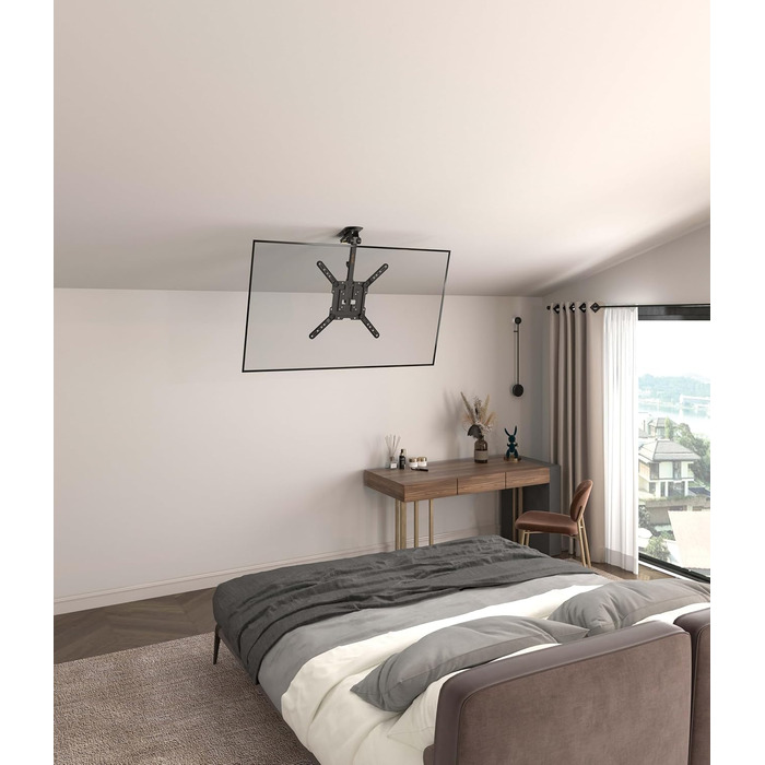 Кріплення для монітора My Wall HL45-3L на стелю, 58-140 см, чорний, регульований (нахил, поворот)