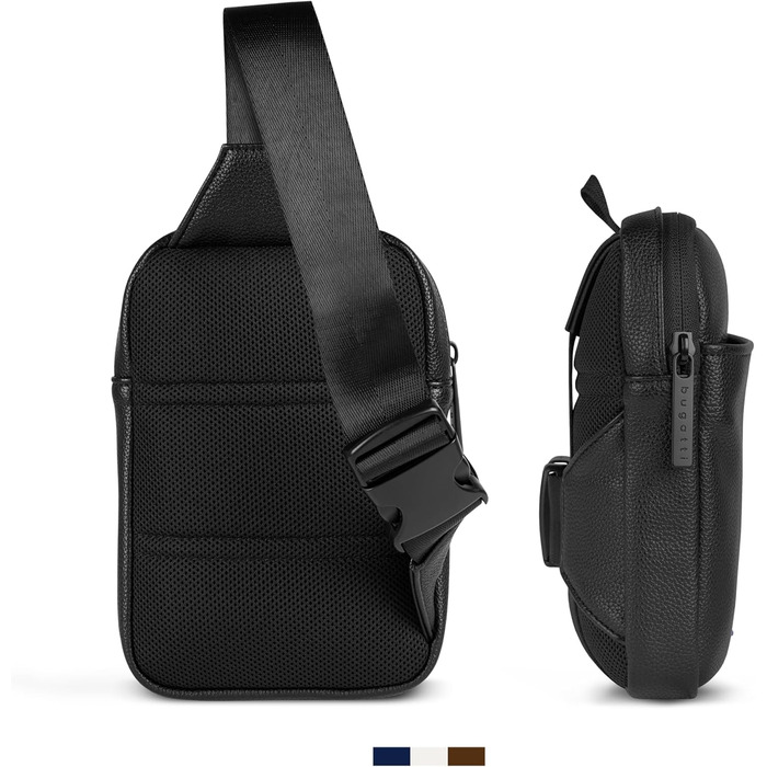 Bugatti Rico Mini Crossbody: Сумка на плечі з екошкіри, чорна