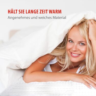 Електрична ковдра Alpina 80 x 150 см, 60 Вт, 3 режими нагріву, біла, поліестер