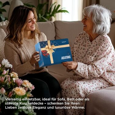 Електрична ковдра BEDSURE з автоматичним вимкненням, 130x180 см, сіра - тепла подарунок для мами на Різдво