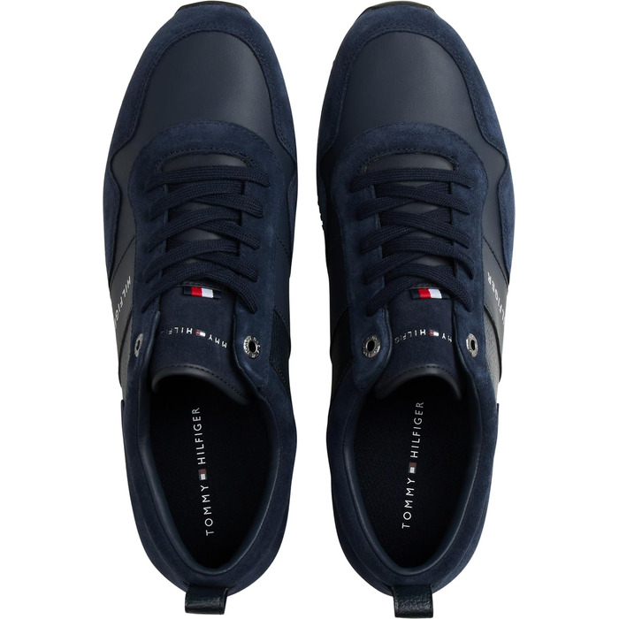 Кросівки Tommy Hilfiger чоловічі Runner Iconic з шкіри та замші, синій, 43 EU