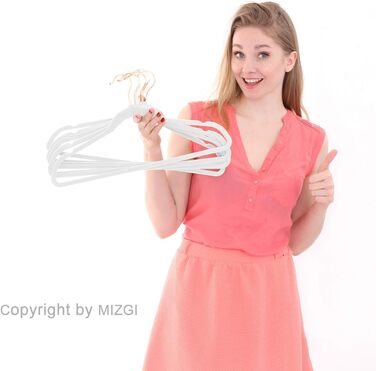 Плечики для одягу MIZGI Premium Heavy Duty, 50 шт. - білі
