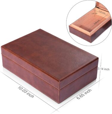 HUMIDOR MEGACRA для сигар: ручна робота, іспанська кедр, гігрометр, зволожувач, на 10-20 сигар