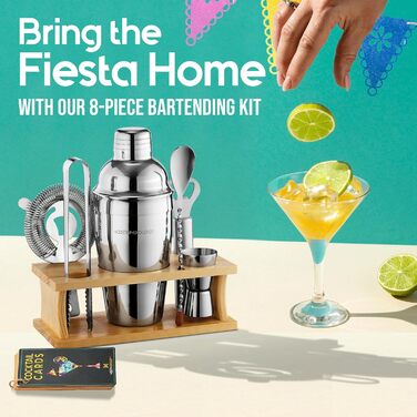 Mixology Bartender Set with Stand - Complete Cocktail Making Kit