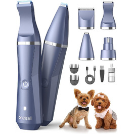 Набір для догляду за шерстю собак Oneisall 4-в-1: триммер, шліфувальник нігтів, IPX7, бездротовий, для собак та котів