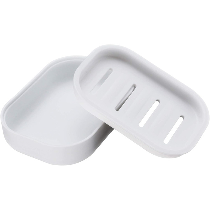 Пластикова мильниця Uviviu PP з піддоном для води, біла