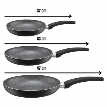 Набір антипригарних сковорідок для індукційних плит (20, 24, 28 см)