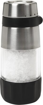 Соломолка OXO Good Grips Elegante з нержавіючої сталі, срібляста, регульований помел