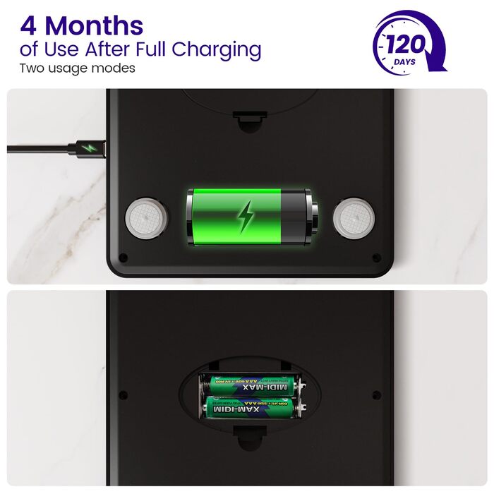 Електронні кухонні ваги Digitale з USB-C, високоточні ваги для продуктів до 15 кг (крок 1г), професійні, чорні