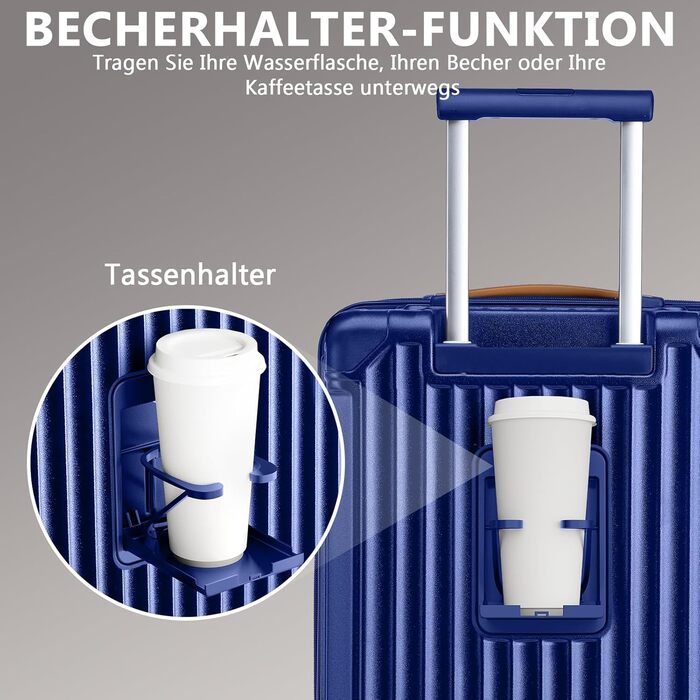 Чемодан Joyway ABS з жорсткою обшивкою, розширюваний, набір валіз з TSA замком та 4 колесами. Включає сумку та косметичку. Колір: зелений (блакитний). Набір валіз 3шт