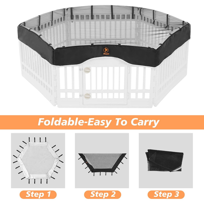 Клітка-загон для собак PJYuCien, 8 панелей, 61 см, для дому, з підлогою, металева, складана, для цуценят, тренувальний загін, чорна