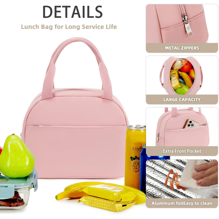 Набір рюкзаків для підлітків, дівчат та жінок: рюкзак, пенал, ланчбокс (Рожевий, L)