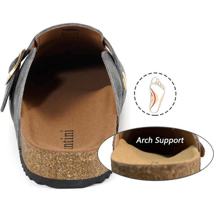 Зручні шльопанці Intini для дому та саду: чоловічі та жіночі, шкіряне устілка, моделі 36-48, сірий колір
