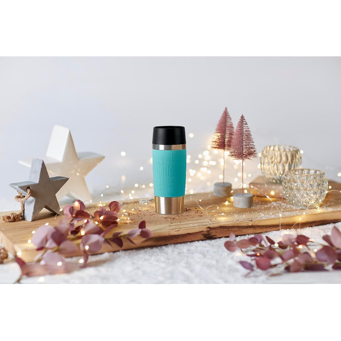 Термокружка Emsa Travel Mug Classic, 360 мл, Mintgrün, з рукавом, 4 год гаряче, 8 год холодне, 100% герметична