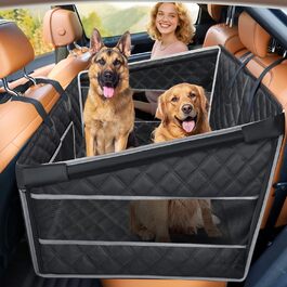 Автокрісло для собак Gimars - великі та середні породи, водонепроникне, безпечне, з ременями, сітчасті вікна