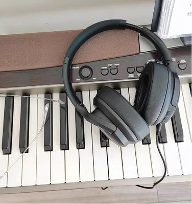 Бездротові навушники HiFi Bluetooth з активним шумозаглушенням, складні, з мікрофоном, для спорту та подорожей (Чорний)